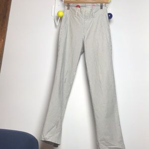 American Apparel striped work pant.